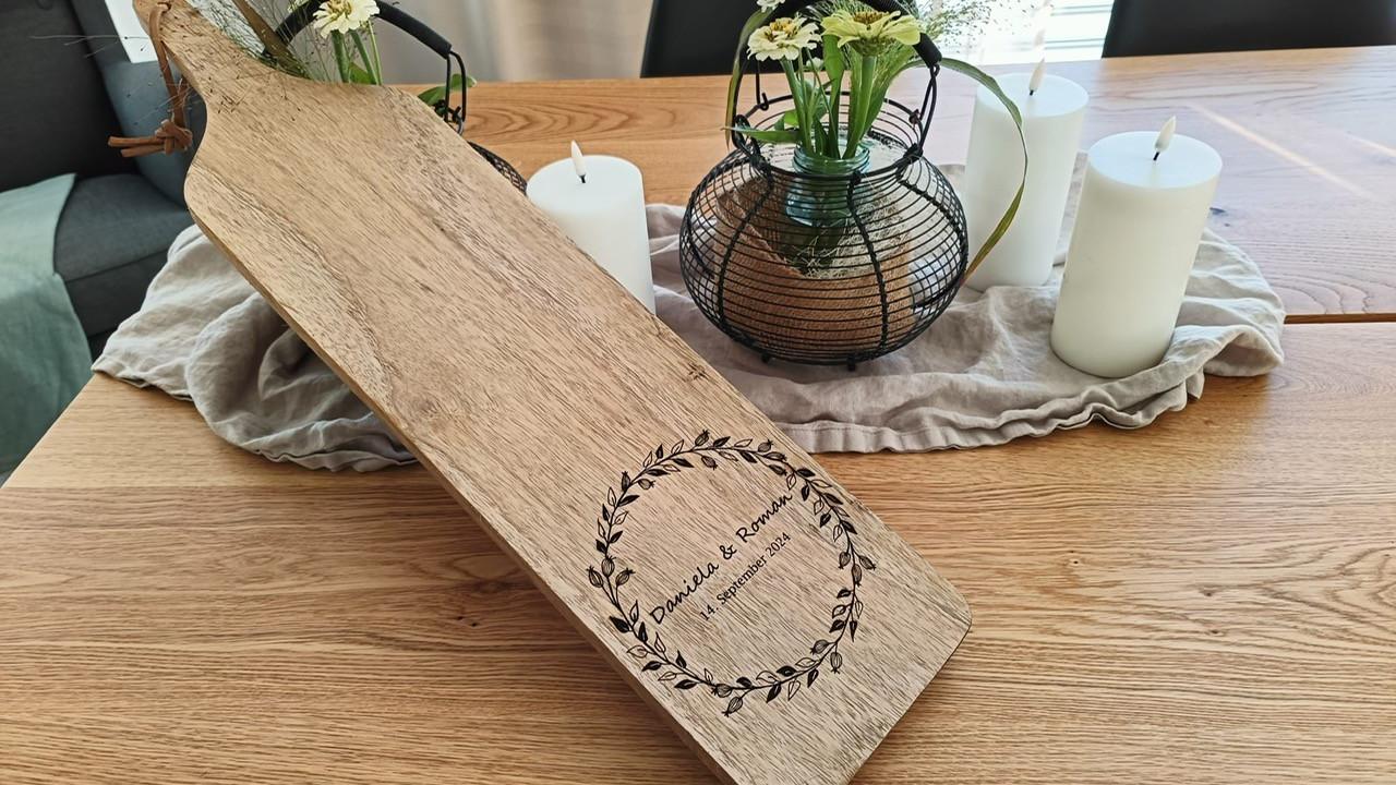 Schneidebrett mit Namen